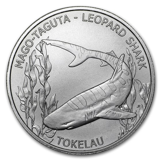 2018 Tokelau 1 oz Silver $5 Leopard Shark 2018 Tokelau 1 oz Silver $5 Leopard Shark